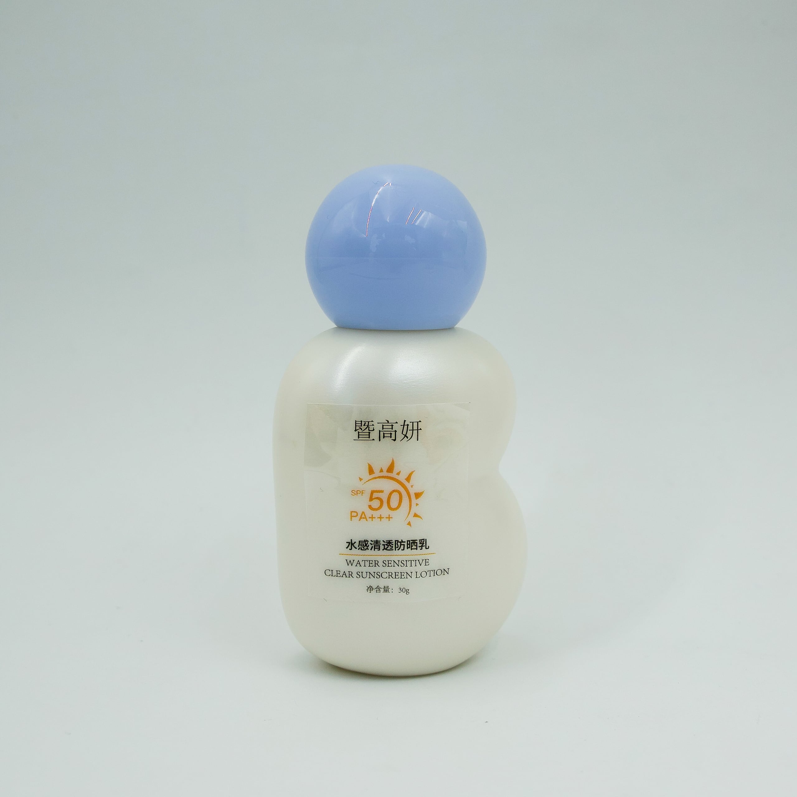 Water Light Sunscreen Lotion Blue Cap