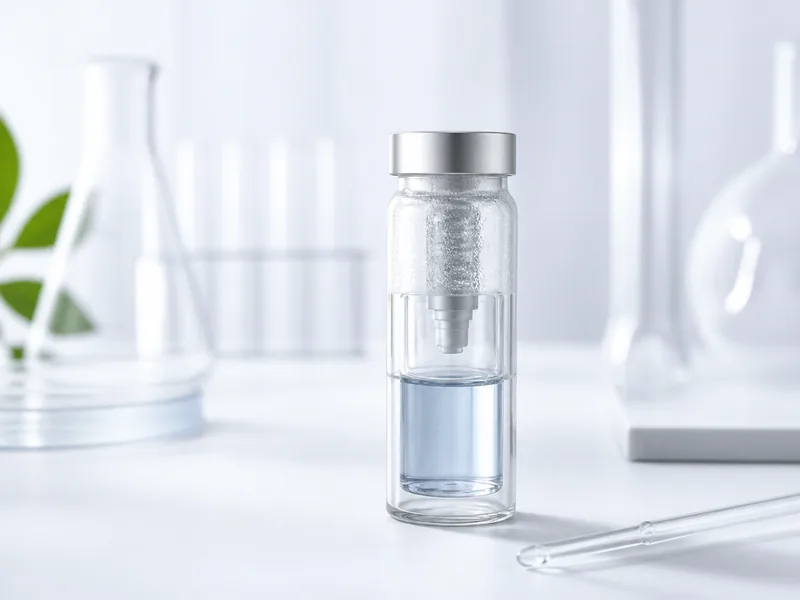 Cryogenic anti-aging dual-chamber vial with freeze-dried actives