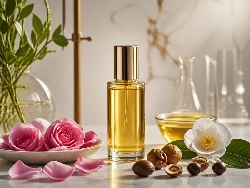 Nourishing body oil with rose camellia and meadowfoam botanicals