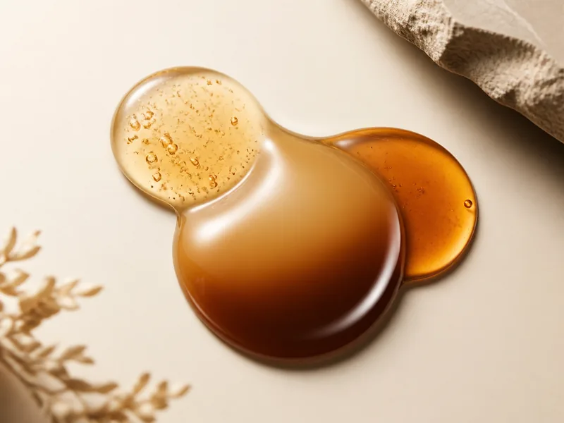 Dual active self-tanning droplets blending into an even bronze tone